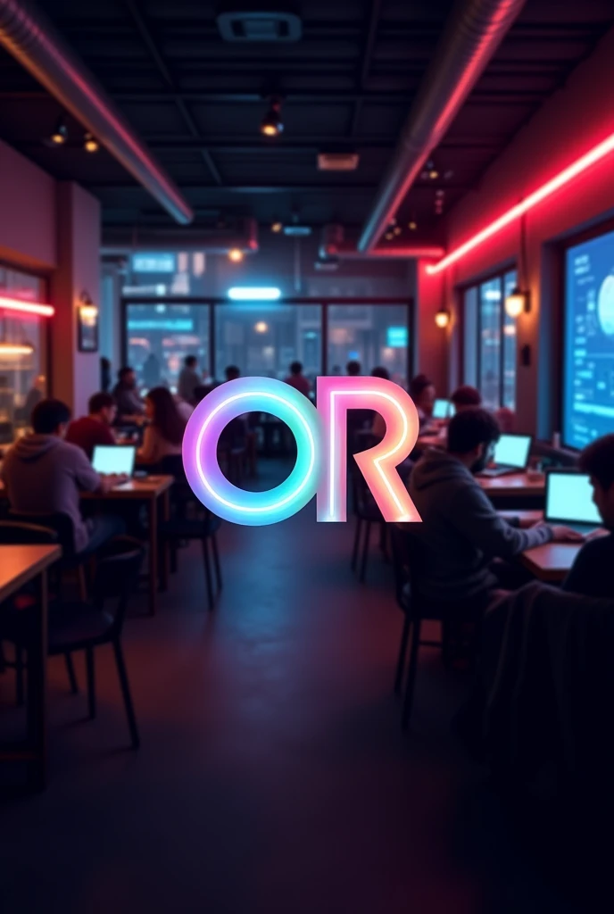 OR  logo  design create with internet cafe 