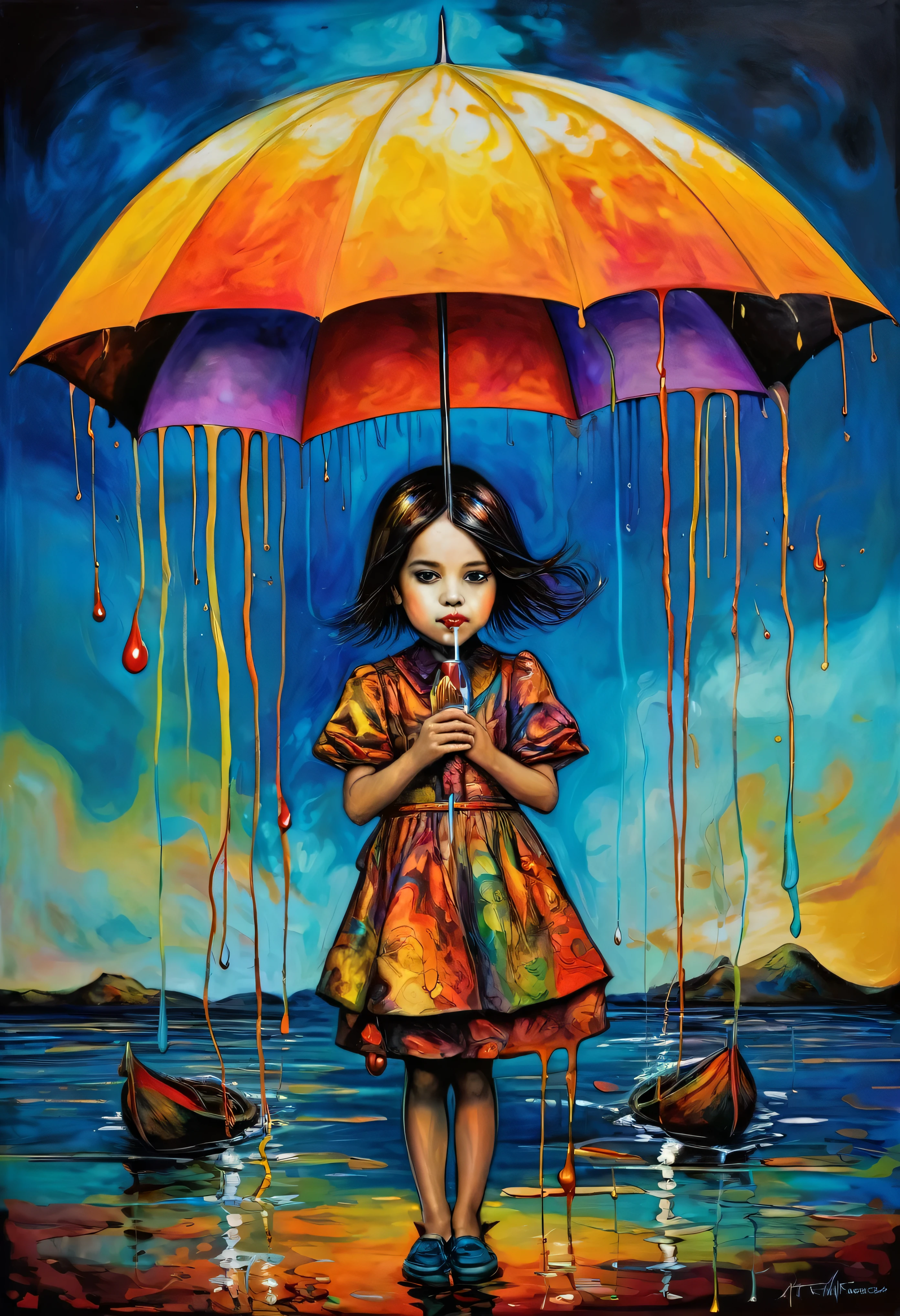 (Artistic Masterpiece of Romantic Life) ( (Themed Art of Life) ( (Conceptual Art) (NFT Exclusive) (Fauvism Work) ()”) Where visual poetry transcends traditional boundaries and embraces the dynamic interplay between creativity and technology Takes),dripping paint,darkart,style, in the style of esao andrews