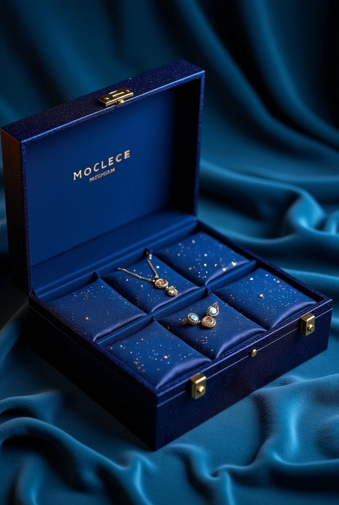 Rectangular gift box,9 compartments,Luxury and high-end,Blue