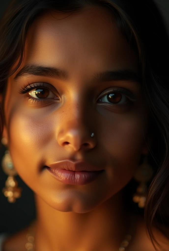 (photorealistic, 8k, masterpiece:1.2), (1girl:1.1), (indian girl:1.1), ((extremely detailed eyes and face:1.3), beautiful detailed eyes, beautiful detailed lips, longeyelashes), (big breasts:1.2), (nude, nudy:1.2), (soft lighting, chiaroscuro:1.1), dramatic, elegant, cinematic composition, (hyper realistic skin, skin pores:1.1), intricate details, volumetric lighting, high contrast, warm color palette