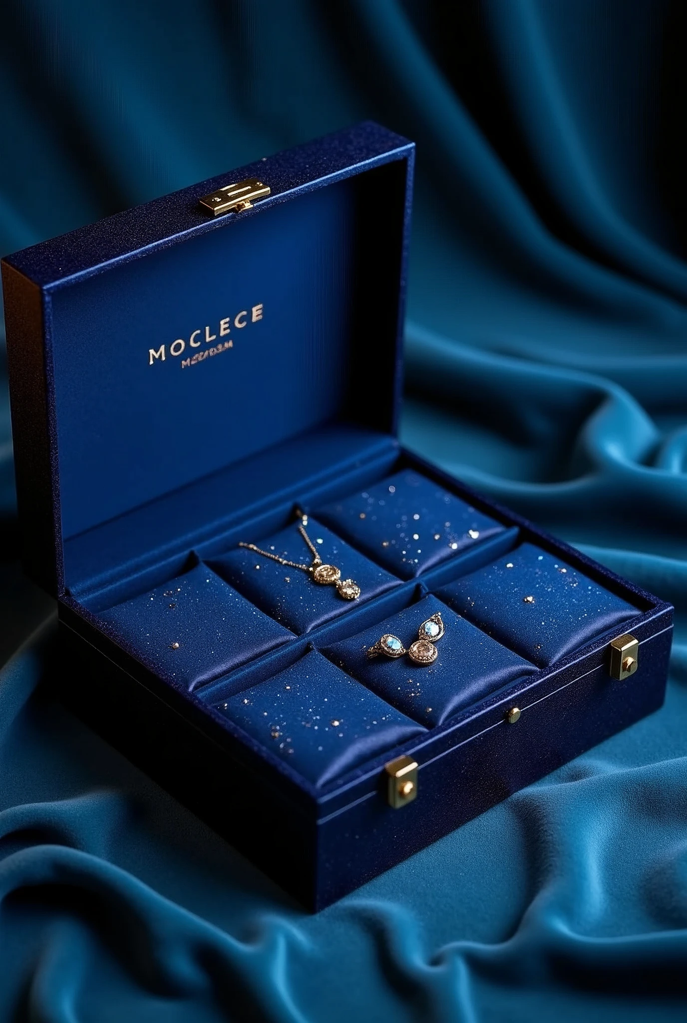Rectangular gift box,9 compartments,Luxury and high-end,Blue