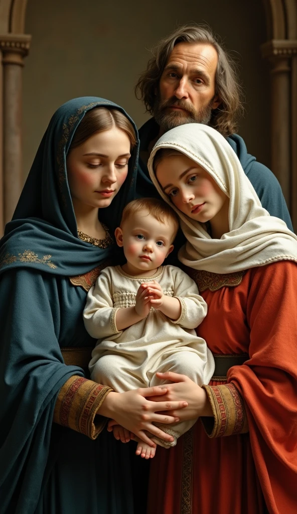 The Virgin Mary with her mother Anna and father Joachim