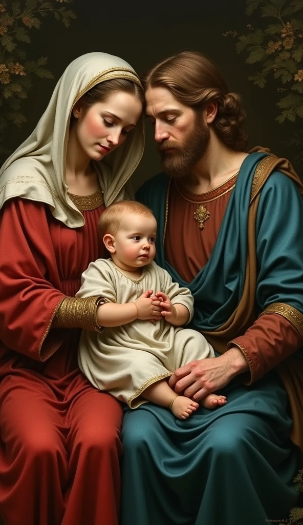The Virgin Mary with her mother Anna and father Joachim