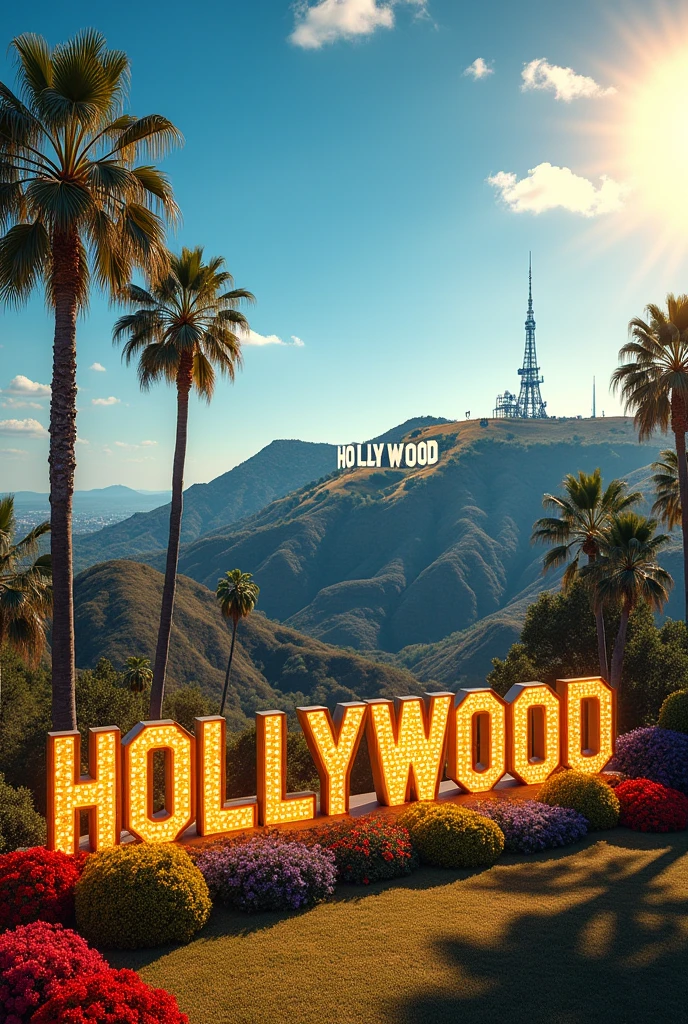 Write my name as HOLLYWOOD តេជោ In Hollywood pano
