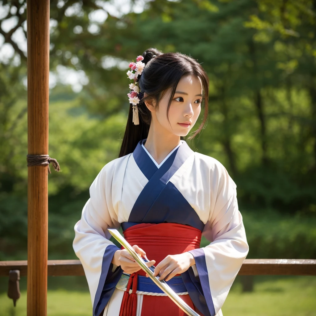 Beautiful Swordswoman、Japanese、kimono