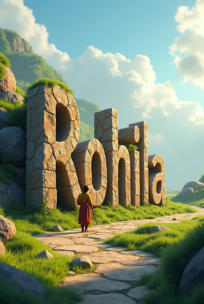 Online Rohilla name create with stone