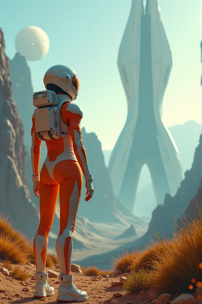 
N
ndimensional
Remix
Prompts
Copy
rear angle, Highly detailed RAW color Photo, Rear Angle, Full Body, of (female space soldier, wearing orange and white space suit, helmet, tined face shield, rebreather, accentuated booty), outdoors, (looking up at advanced alien structure, on alien planet), toned body, big butt, (sci-fi), (mountains:1.1), (lush green vegetation), (two moons in sky:0.8), (highly detailed, hyperdetailed, intricate), ((DAY TIME)), (lens flare:0.7), (bloom:0.7), particle effects, raytracing, cinematic lighting, shallow depth of field, photographed on a Sony a9 II, 50mm wide angle lens, sharp focus, cinematic film still from Gravity 2013, from behind, unconscious