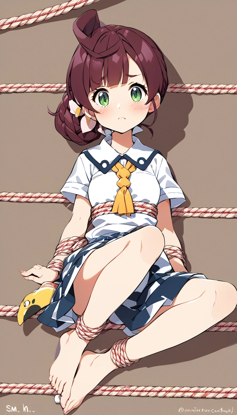 junior high school，Girl，Barefoot，Rope binding，Constraints，SM