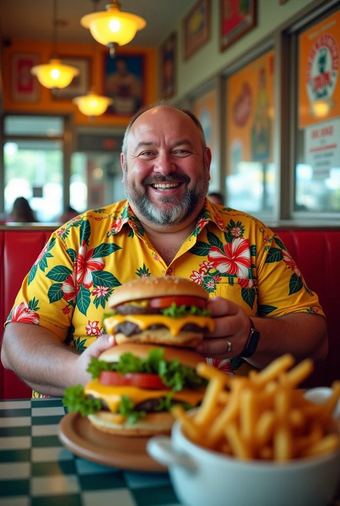 Show me a fat man
Give him a burger