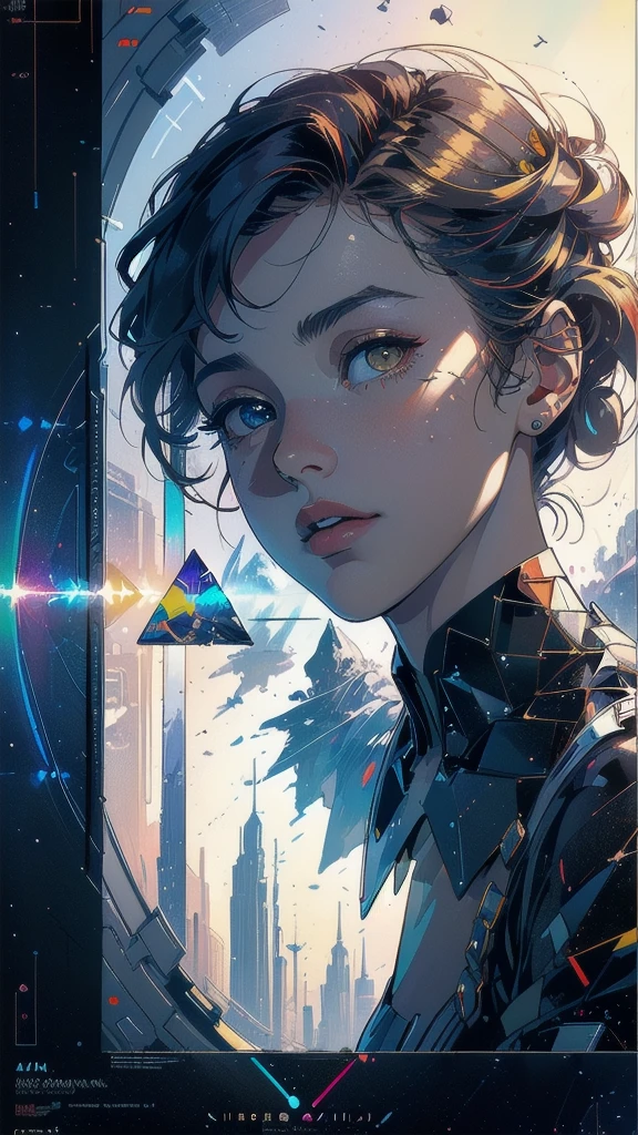 (((masterpiece, highest quality))),(((solo:1.2))),(((1girl:1.2))),32k wallpaper, very detailed, poster, vintage science fiction,(((((geometric cinematic movie poster))))), (bauhaus), shape,(((abstract))),(mid century modern),movie poster,(((((portfolio))))),(((((Close-up))))),(((((bust up))))),((((more various angle)))),(((highlight))),Vast landscape,((((heterochromia)))),(((complete. detailed face))),(((Extremely talented))),(((most complecated machine))),((Overall colorfully)),(((((Absolutely no background))))),(((phenomenon))),(prism)