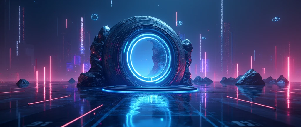 background de imagem para seção hero de uma landng page, ui design, ux design, estilo moderno, profissional, forma, futurista, section hero maquina do tempo