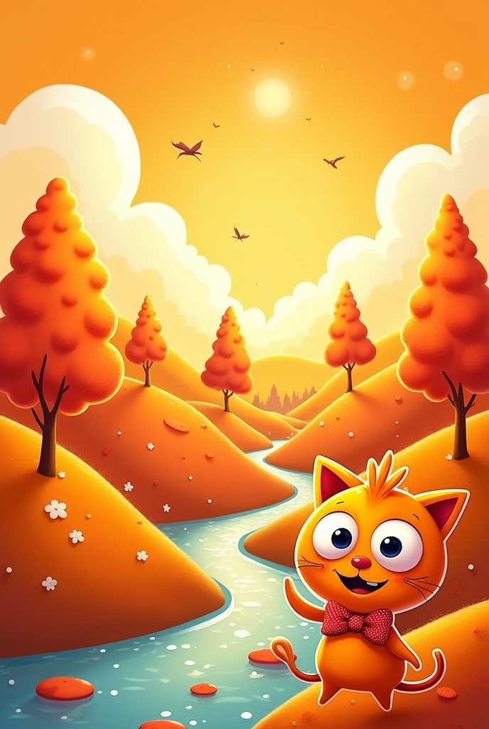 Orange cartoon style