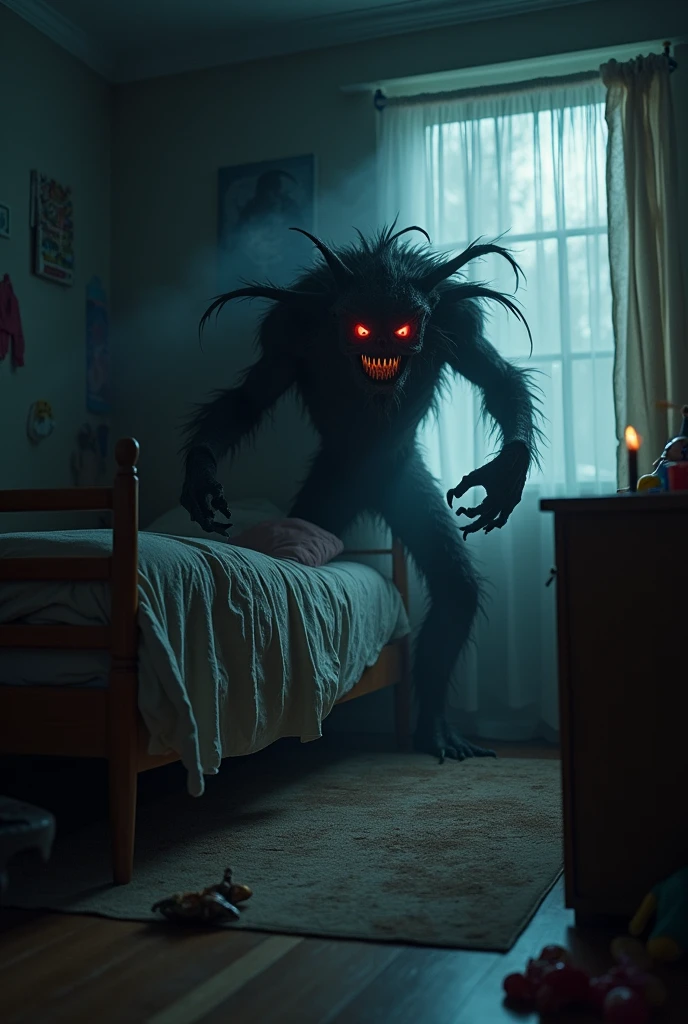 Create me a scary monster under a bed (it's the voices in my head).