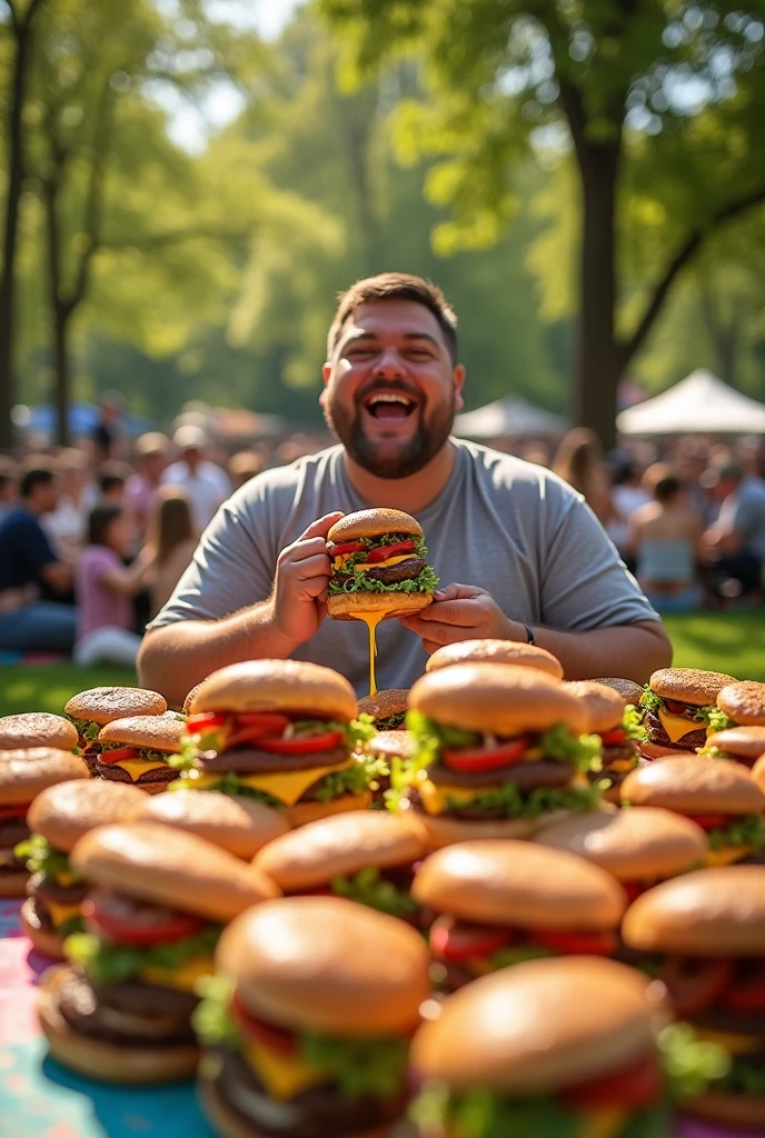 Show me a fat man
Give him a burger and eat
Give him million of burgers