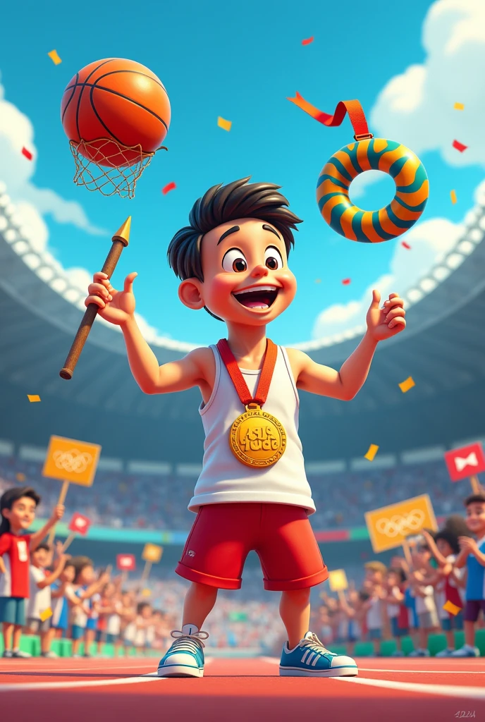 Create a meme about the 2024 Olympics with an image.