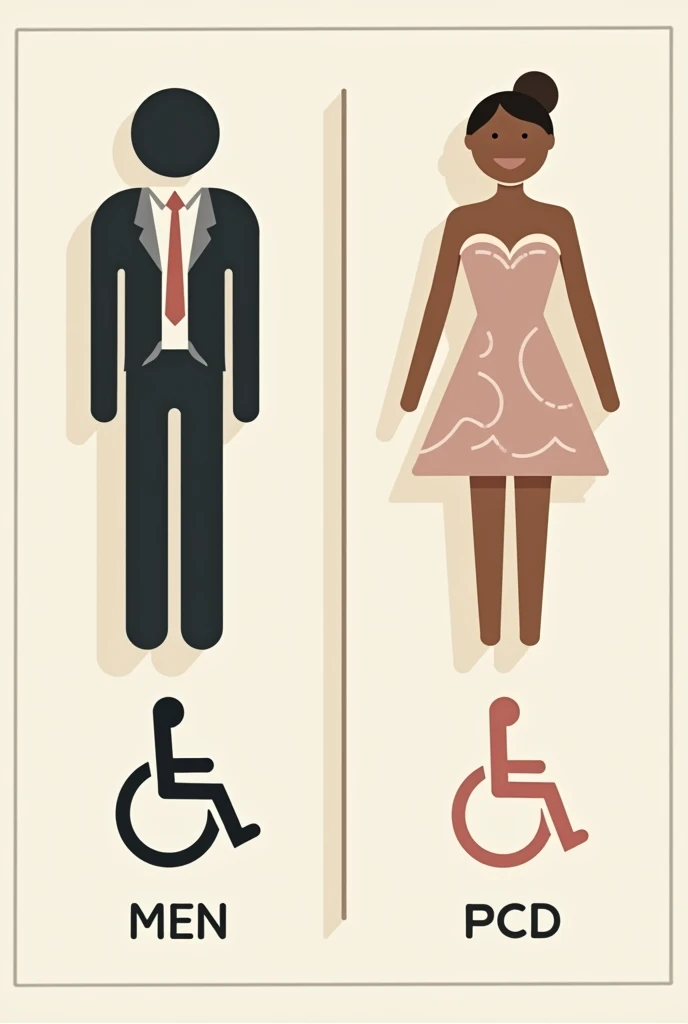 Bathroom identification signs one male one female and one for pcd images for me to print to use as signs
