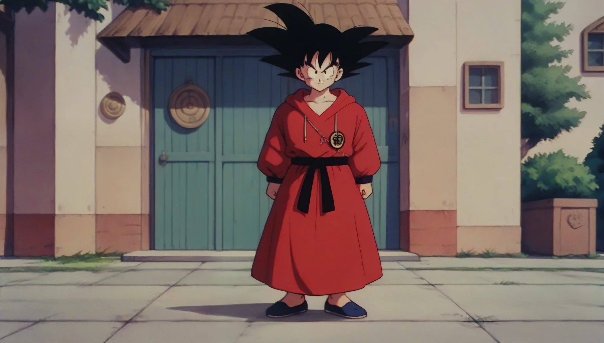 Son Goku, Old age, Black Hair, Iris, Spiked Hair, Jedi Robe, Hooded Robe