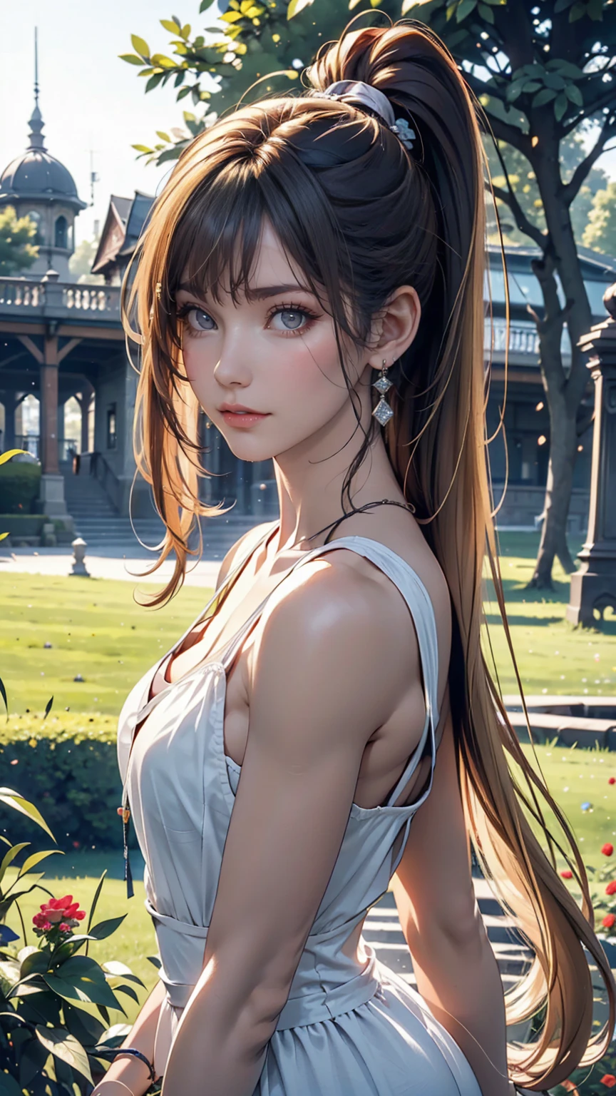 photoRealistic,Realistic, alone, photoRealistic, Highest quality, Ultra-high resolution, One person女の子,, , Blonde hair in a ponytail, Wearing a yellow sundress, A gentle breeze blowing through the grass,, , One person,, beautiful, masterpiece, Highest quality, Highly detailed face, Perfect lighting, One person, alone,, , Highest quality, Ultra-high resolution, photoRealistic,, Super detailed,, masterpiece, Highest quality, , Nancy 1,
