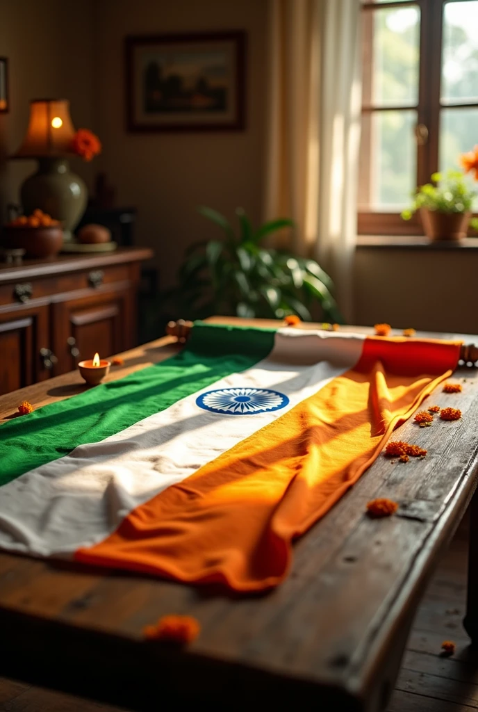 indian flag on table