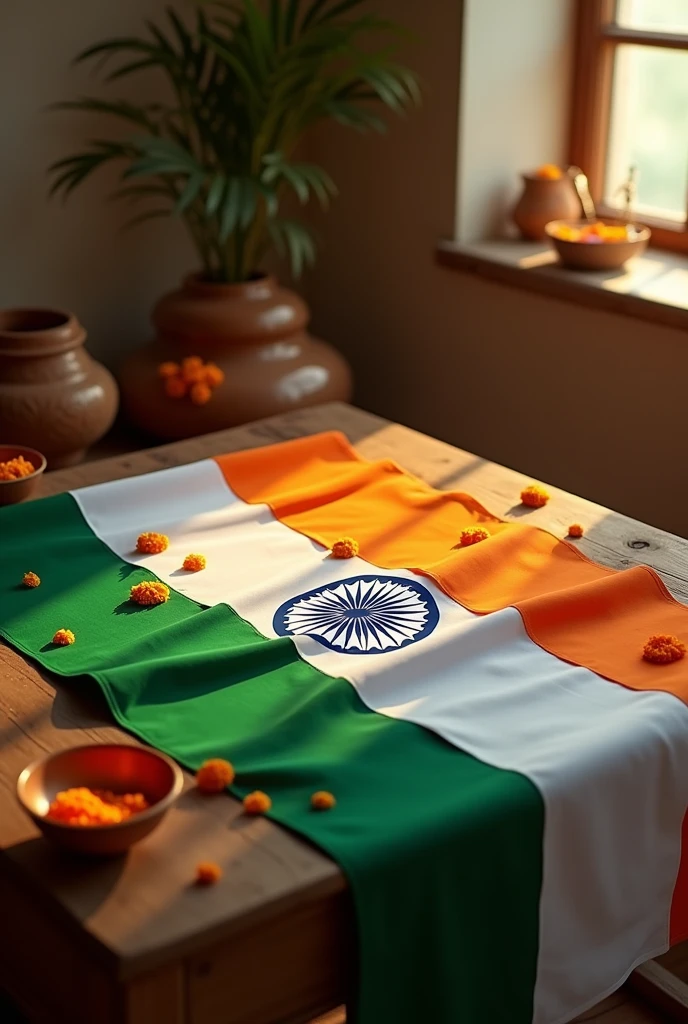 indian flag on table