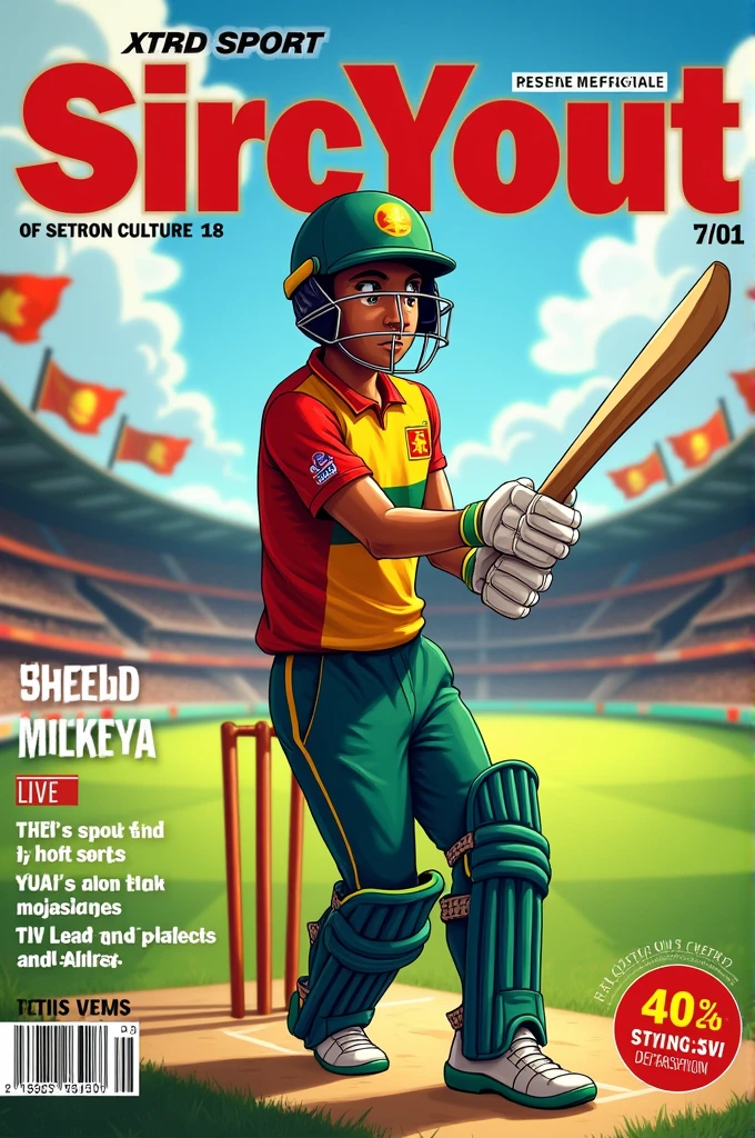 Simple sri lankan sport magazine cover page