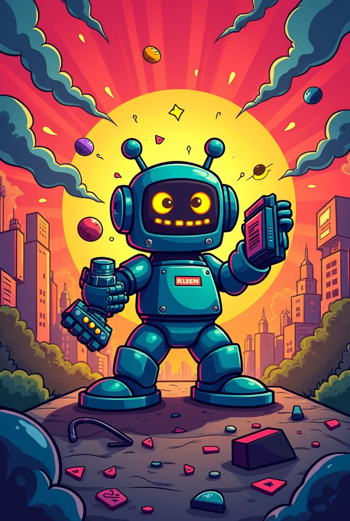 Could you create a 1000x1000 image for my store's logo that sells geek items?, with the theme "Promotions", It doesn't need to have any words and the background color needs to be different from the rest..