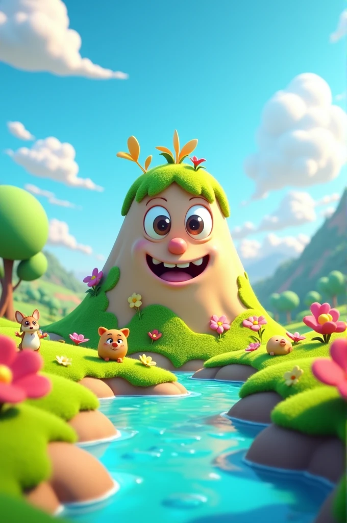 IN 3D animation cartoon photo of " MT CARTOON"