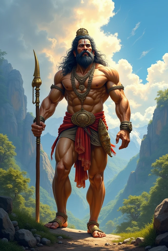 God Hanuman with mascular body