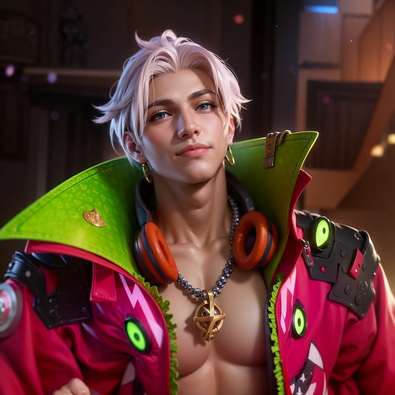 masculine male, masterpiece, ((perfect eyes)) best quality, (semirealism:1.9), beautiful lighting, (extremely detailed CG unity 4k fhd wallpaper), High Detail, Sharp focus, dramatic outdoors, 1 boy ,19 years old, brown short hair, blue eyes, smile