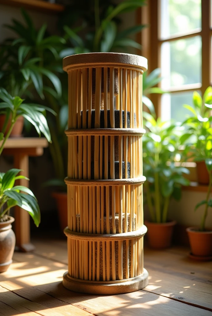 water filtration machine using bamboo stick