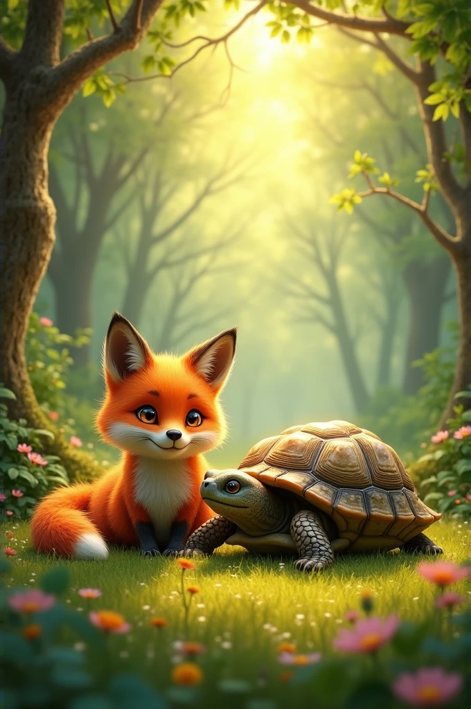 Fox and turtle 