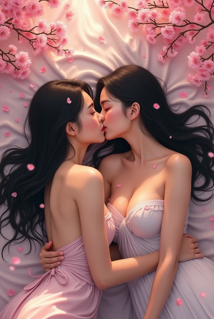 Two lovers 1 very nude girls lying on the back