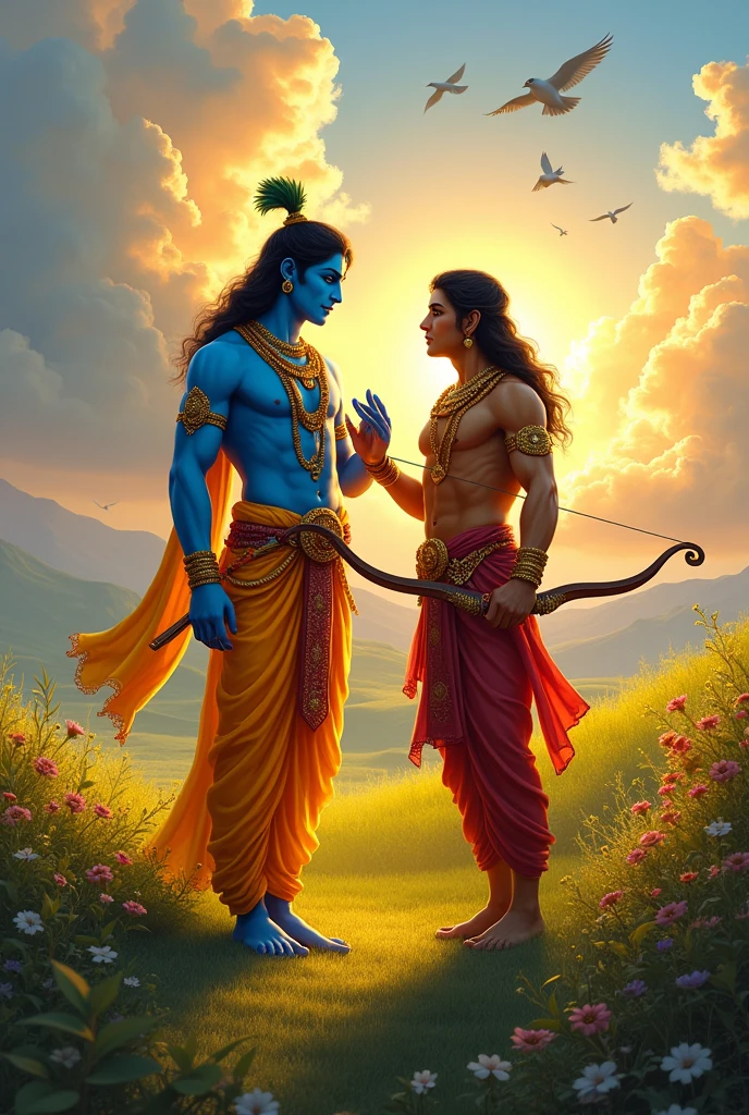 Krishnas with arjun