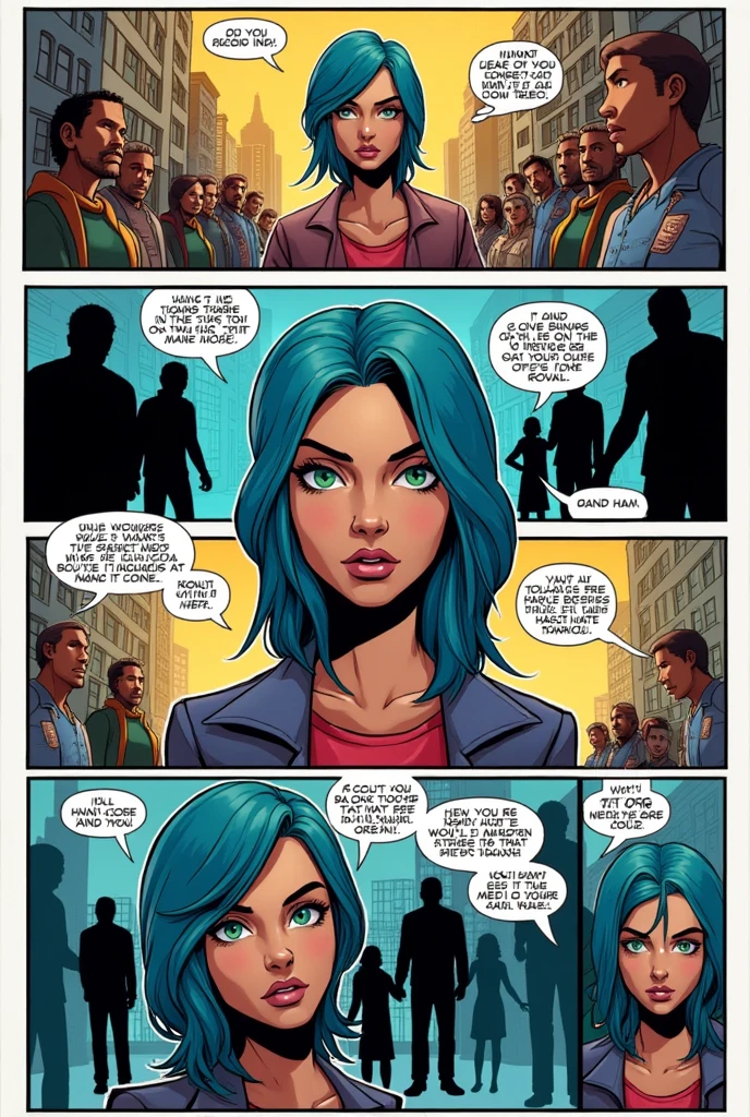 Create a comic strip that talks about harassment, with a comic book model