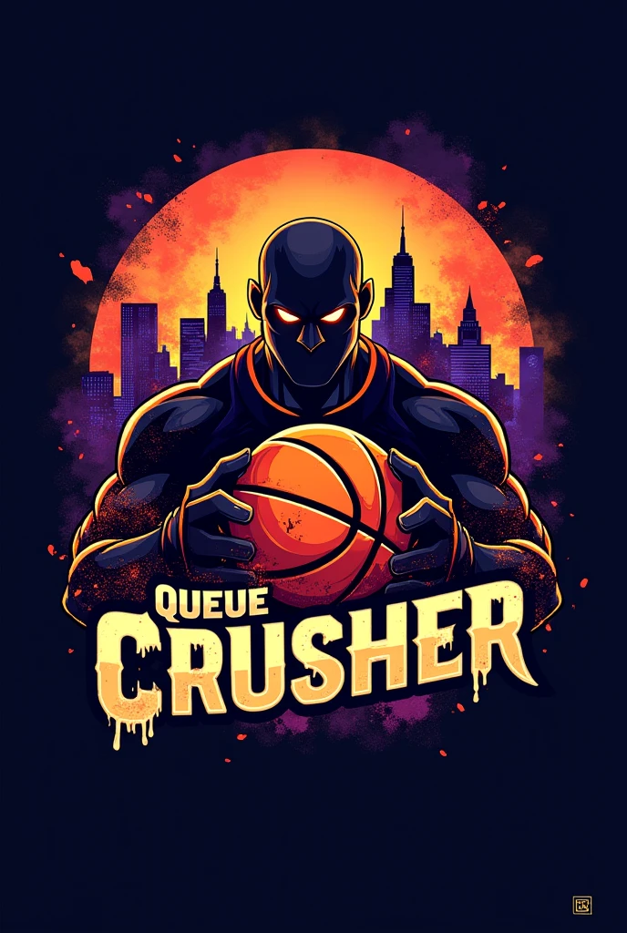 Queue Crusher basketball logo