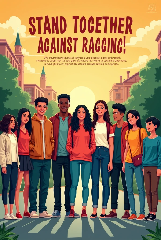 Create a poster on anti ragging day