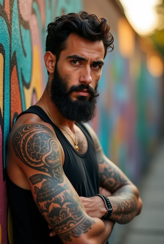 Muslim man with tattoo as aththu