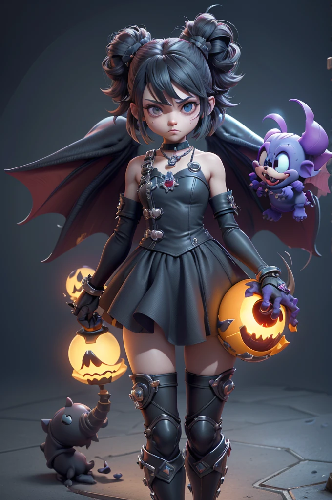 monstros estilos kingdom hearts, baseados em animais,3d style, shadown monster, demons, darkness monster, rayman legends, mickey mouse character style, girl and body, kingdom hearts, malhas leves e quentinhas, cores frias e alegres, portando espada magica, dark mouse in around