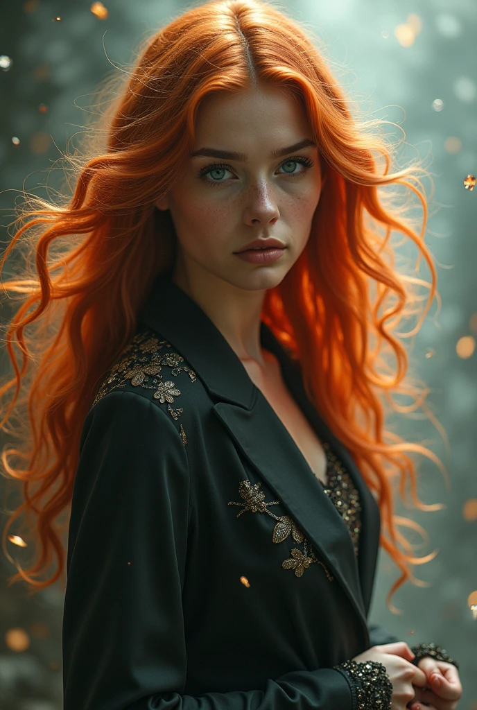 (solo, full body photo:1.3), (action packed:1.3), (haze, fog, mist:1.3), chiaroscuro, best quality, photorealistic, 1woman, (cute), (24yo:1.2), redhead, long ginger hair highly detailed, 1700'S, digital photography, art by artgerm and ruan jia and greg rutkowski surreal painting gold butterfly filigree, broken glass, (masterpiece, sidelighting, finely detailed Fashionable eyes: 1.2) (perfect oval large eyes that gazes at the viewer), beautiful detailed face, blue gorgeous perfect eyes, (blonde hair ponytail), (attractive young woman:1.3), (thick amazing hair), (seductive:1.1), (blushing:1.1)
