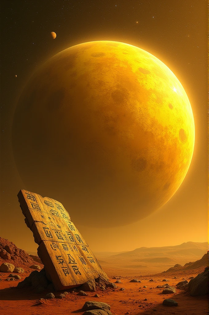 planet, yellow, board