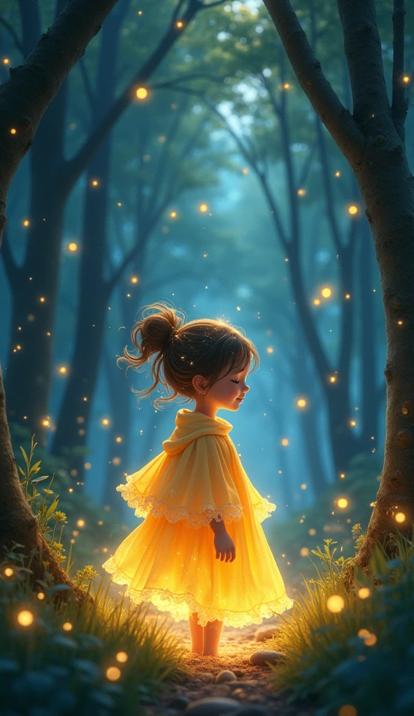 1 Girl, ,,giggle, High-definition images, A woman, Her hair is decorated with glowing fireflies, Her eyes sparkled with a captivating light.. Wearing a robe woven from moonlight, She stood in a mysterious forest,The trees there are full of life. on site, Bathe in the ethereal glow of fireflies, captured in the style of a magical forest ar台灣ork., (masterpiece, best quality, Official Art,Intricate details:1.2)