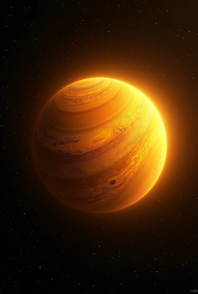 planet, yellow, only the planet