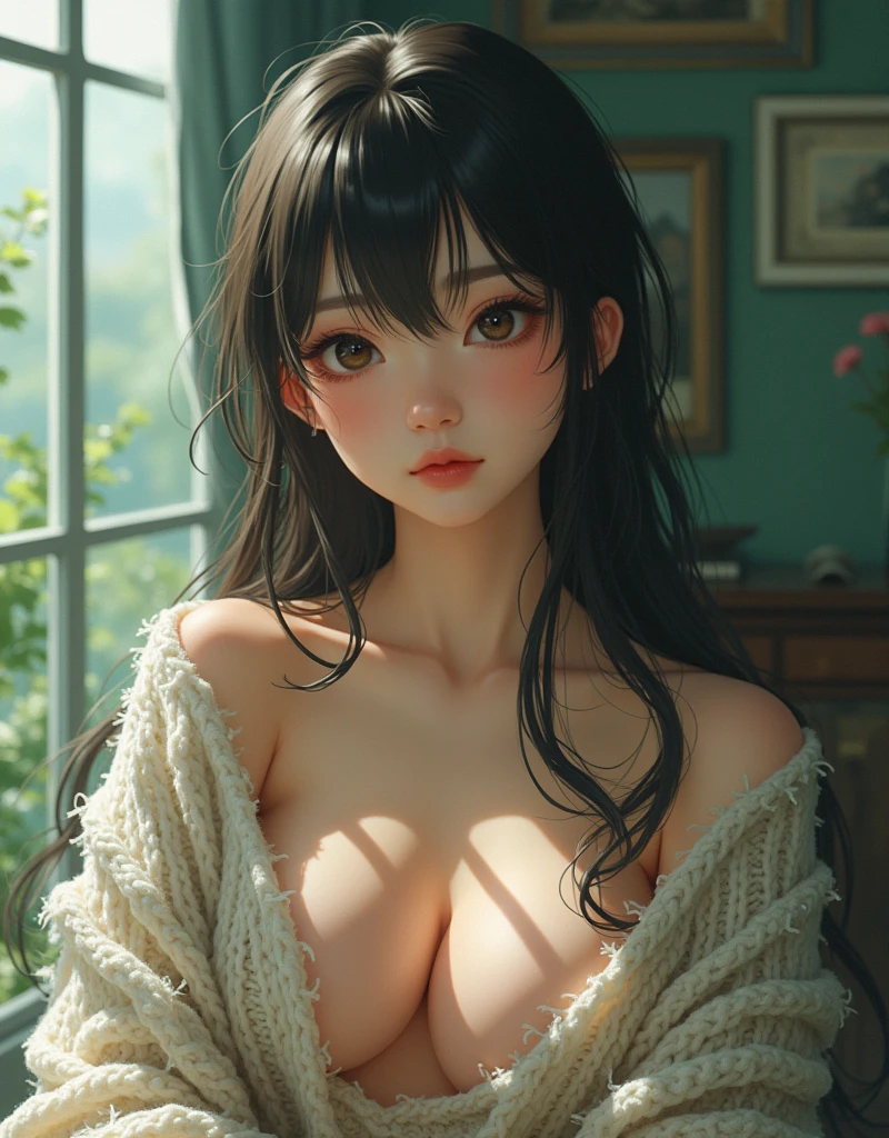 {{{{{3,318 trillion pixels high resolution, nsfw, Realistic scenery and lovely Japanese girl who is moaning madly as her nudity sexual masturbation that traces her sexual zone repeatedly with her fingers in a Cylindrical floral aquarium herbarium, thicken the lips look pretty, Her luminous clitoris, Boobs are fluffy and bouncy, Tits that get rounder bigger her deep tight cleavage}}}}}, {{{{{Erotic-romantic composition in which she does her first masturbation as her budding sexual desire is amplified more and more with the emotional drift of youth, detail of The panting face and voice of a neat and cheerful girl loved by everyone, Her nipples and romantic deep panting depicted in detail}}}}},{{{{{the Cylindrical floral aquarium herbarium filled with female hormones cause the innocent girl to flush her face remains a girl only her body changes rapidly Her tits swell up and her knit sweater encircles and forms two beautiful mounds, A neat girl who sitting and opens her crotch traces her crotch with her fingertips and with a moan experiences her first climax, It's too cute and innocent to see her go into her own world nipples out mouth open panting and freshly learned sexual masturbation as she climaxes over and over again, magical in a Cylindrical floral aquarium herbarium filled with oil, All the sexiness that's amplified inside her makes her gasp, her beautiful slender underbust, slender curvy cute waistline, an lewd fetish for lips and necks and waistlines, her clearer nip line from underbust to hips, gloomy straight long wig, thick vivid lips}}}}},{{Extremely detailed}}, {{{{{Heroine girl with a pure and innocent aura has an overly sensitive, sexually unused body}}}}}