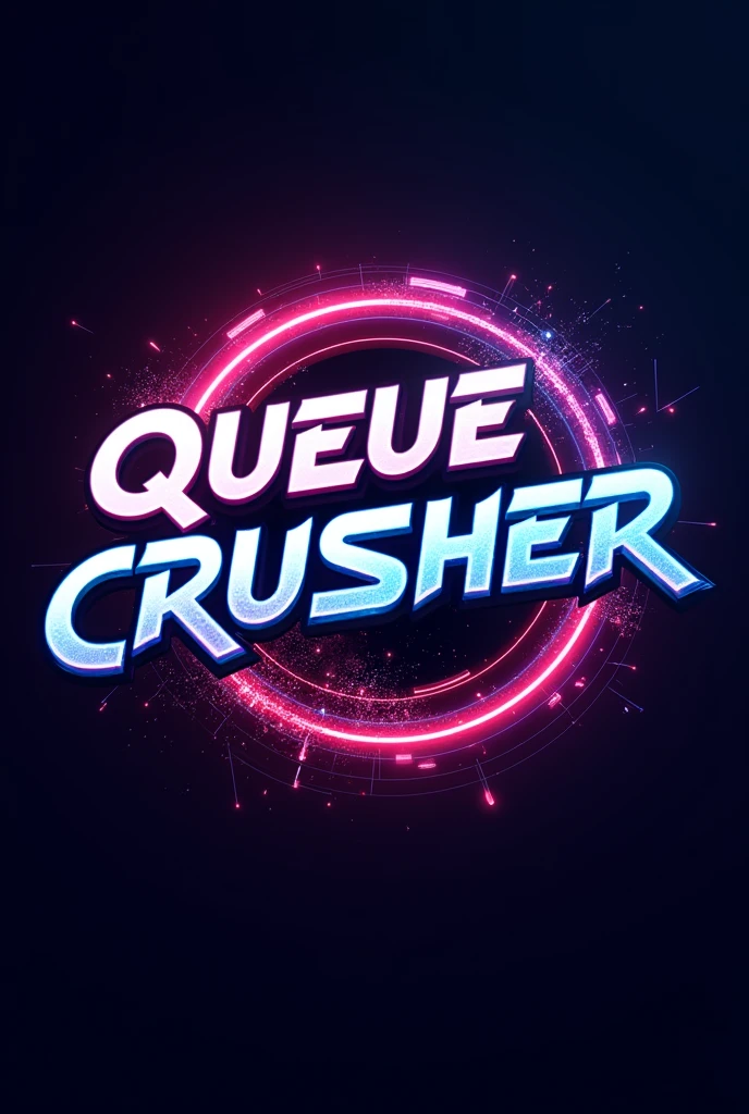 Queue Crusher logo with unique aesthetic font