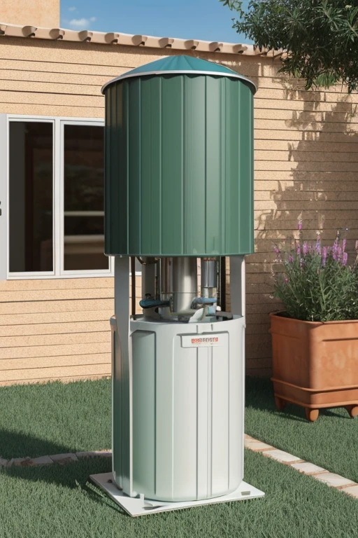 Create a machine with Recycled aluminum structure, 20L water tank, integrated solar panels, LED Lighting System, humidity and nutrient sensors, low consumption water pump, Wi-Fi module
Colors: Verde sage, Branco polar, terracotta, with dimensions proportional to the Size measurements: 60 cm x 40 cm x 150 cm (L x P x A)