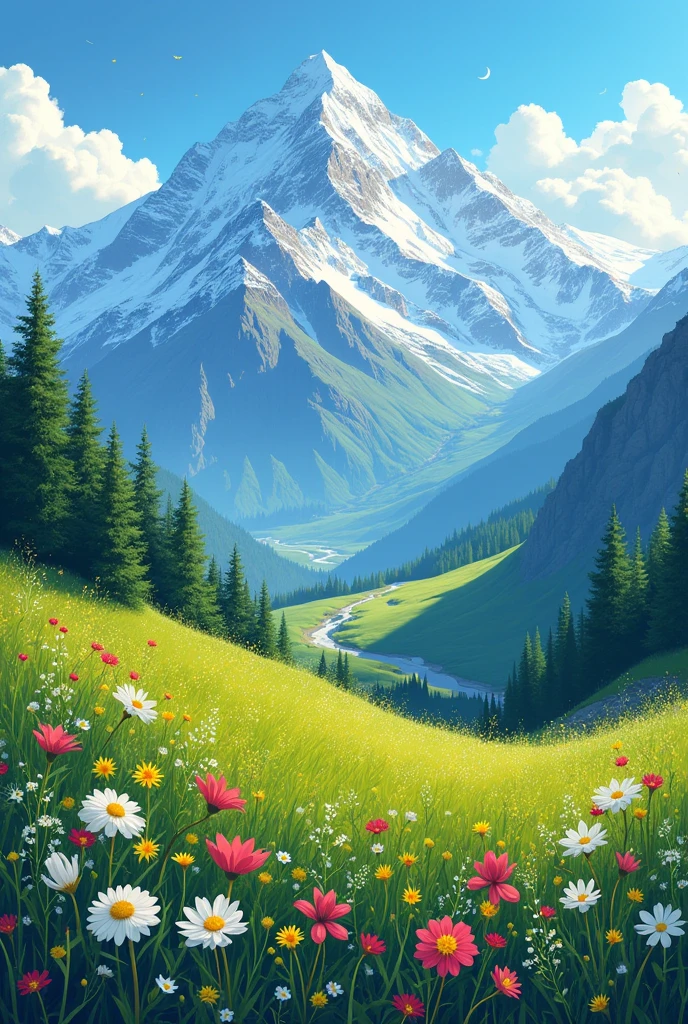 Preparing a Nahchivan poster. mountain,greenery