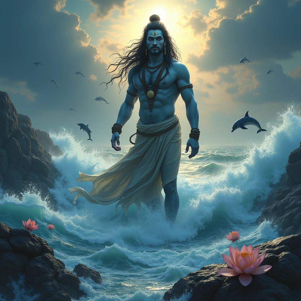 mahadev in the sea