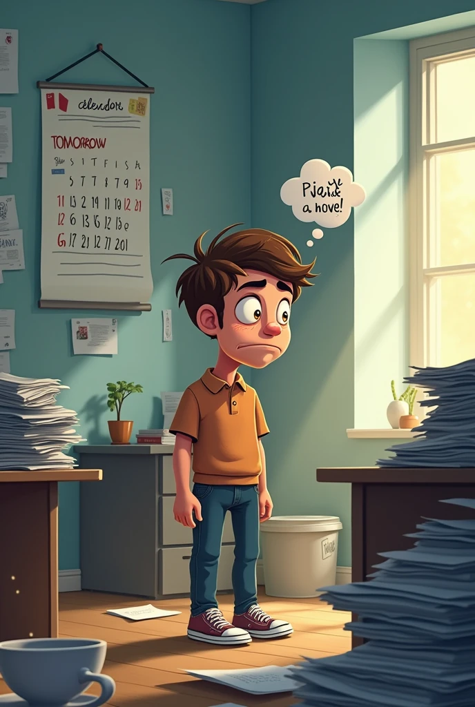I want an image that describe the working person or student when they come to know tomorrow is Monday and their stress reaction i want it for funny meme
