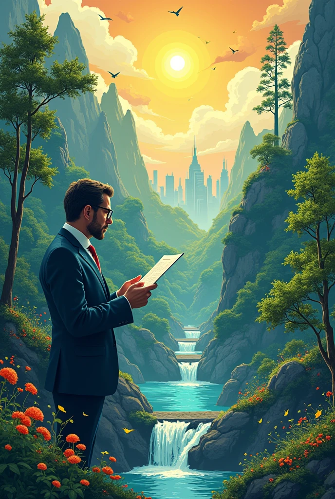 poster about economics and natural resources.