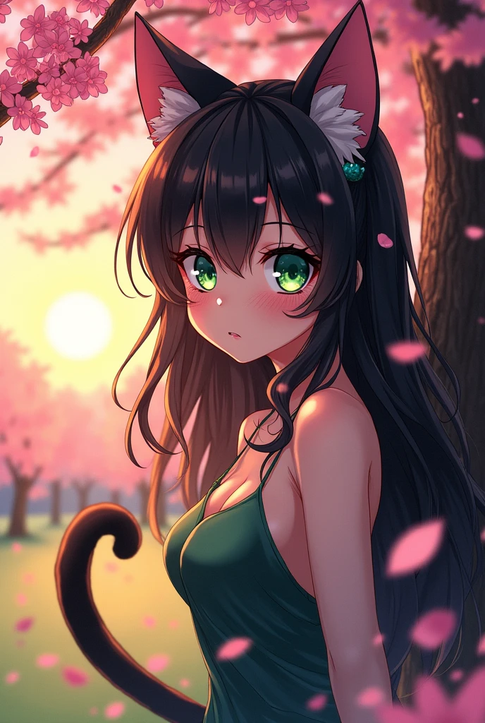 A hot anime cat girl